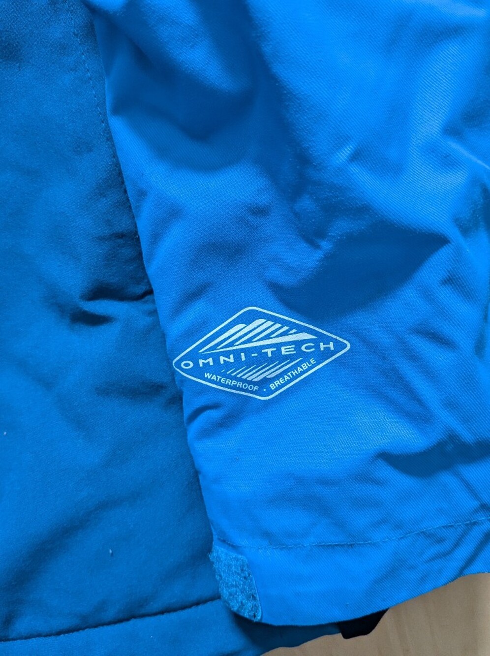Columbia Sportswear Omni-Tech Ski Jacket Blue Teal Yellow Men's Medium - Picture 4 of 4